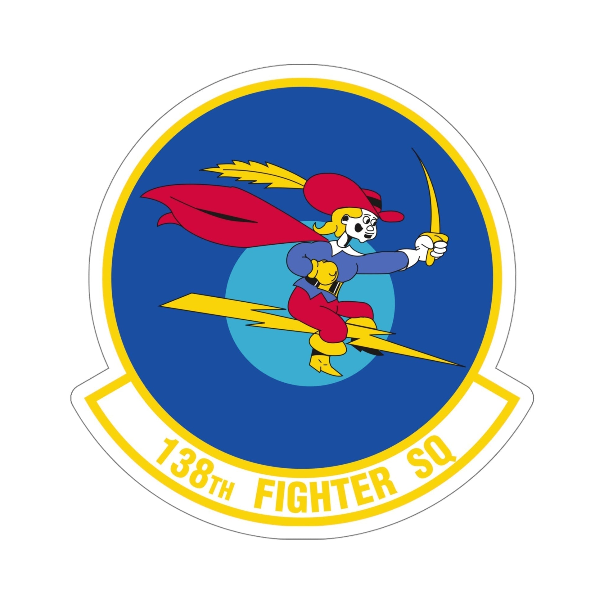 138 Fighter Squadron (U.S. Air Force) STICKER Vinyl Die-Cut Decal-5 Inch-The Sticker Space