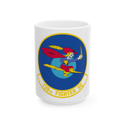 138 Fighter Squadron (U.S. Air Force) White Coffee Mug