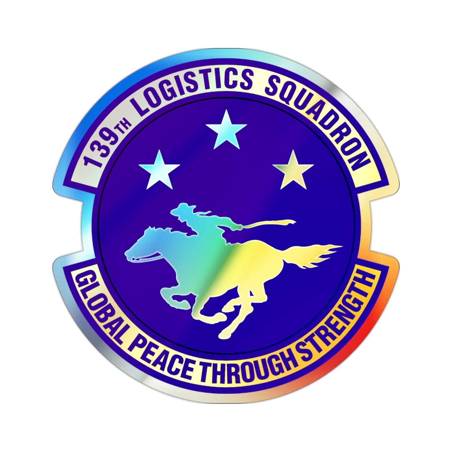 139th Logistics Squadron (U.S. Air Force) Holographic STICKER Die-Cut Vinyl Decal-2 Inch-The Sticker Space
