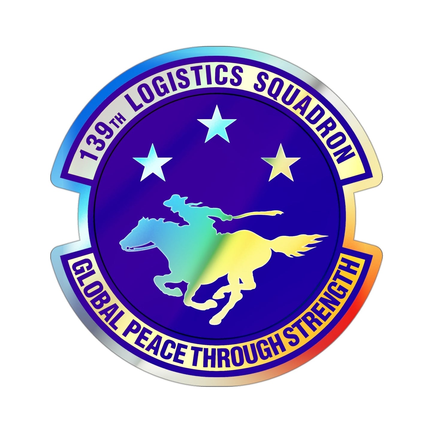 139th Logistics Squadron (U.S. Air Force) Holographic STICKER Die-Cut Vinyl Decal-3 Inch-The Sticker Space
