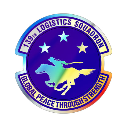 139th Logistics Squadron (U.S. Air Force) Holographic STICKER Die-Cut Vinyl Decal-4 Inch-The Sticker Space