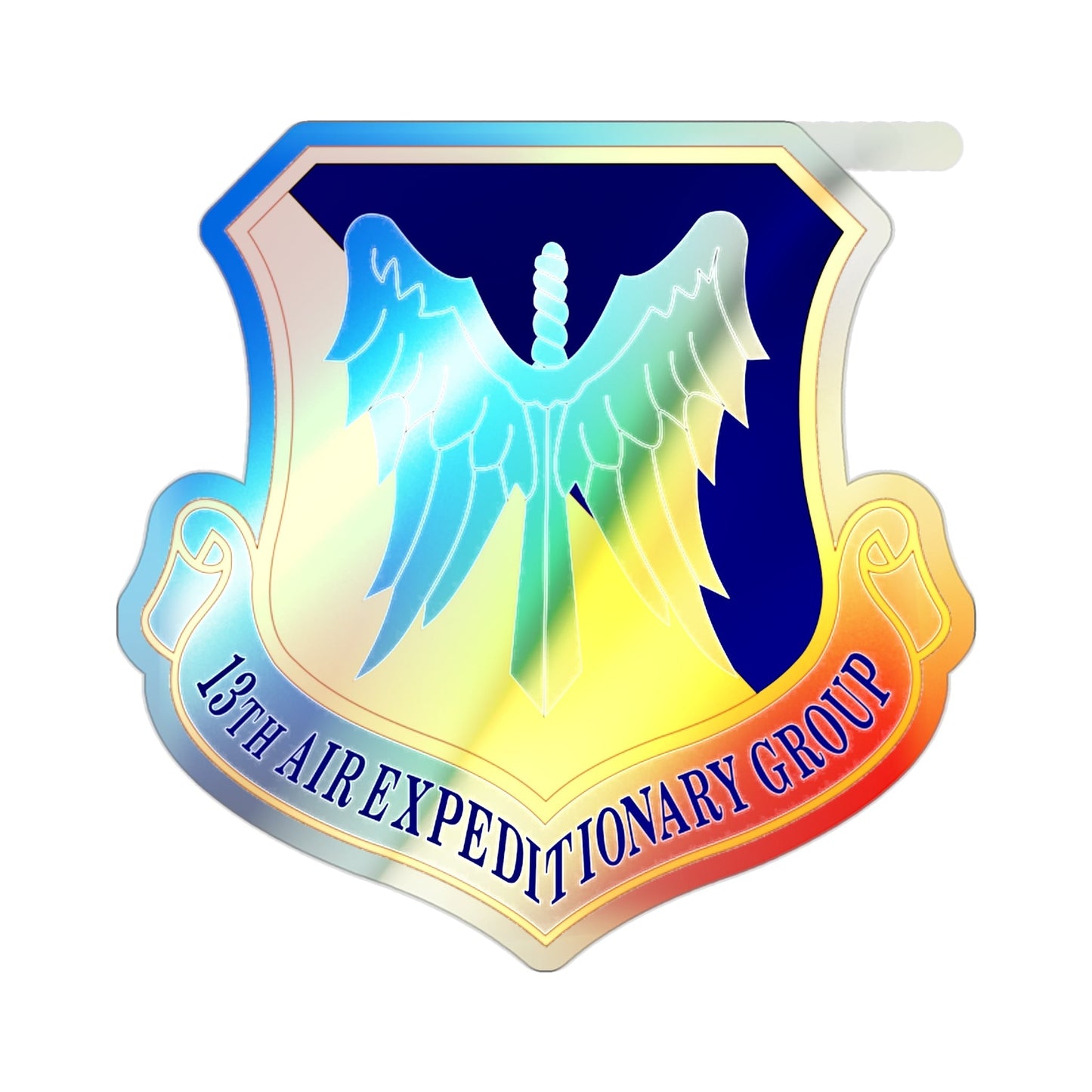 13th Air Expeditionary Group (U.S. Air Force) Holographic STICKER Die-Cut Vinyl Decal-2 Inch-The Sticker Space