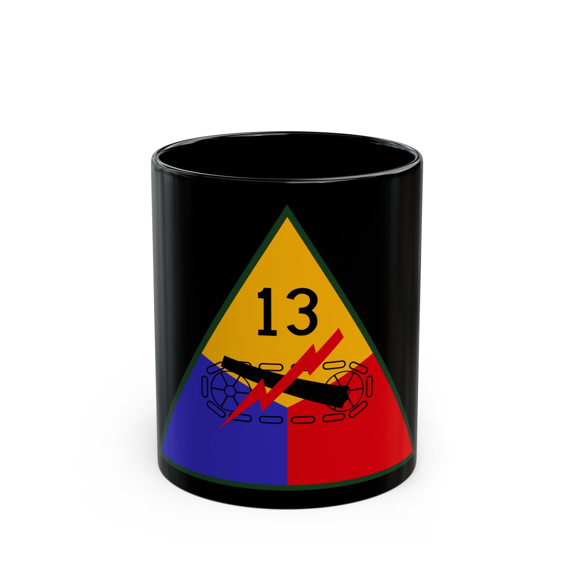 13th Armored Division (U.S. Army) Black Coffee Mug-11oz-The Sticker Space