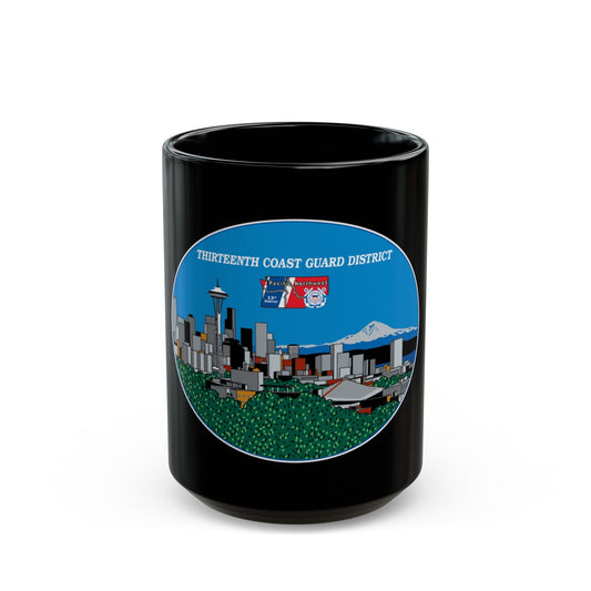 13th CG District Pacific Northwest (U.S. Coast Guard) Black Coffee Mug