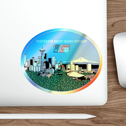 13th CG District Pacific Northwest (U.S. Coast Guard) Holographic STICKER Die-Cut Vinyl Decal-The Sticker Space