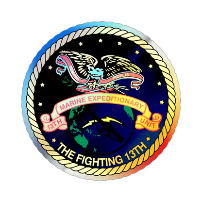 13th Marine Command Element 13th MEU (USMC) Holographic STICKER Die-Cut Vinyl Decal-2 Inch-The Sticker Space
