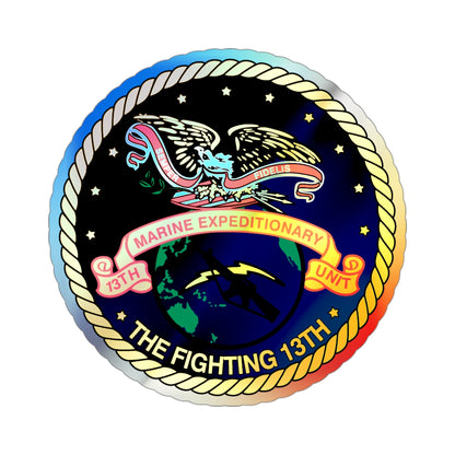 13th Marine Command Element 13th MEU (USMC) Holographic STICKER Die-Cut Vinyl Decal-3 Inch-The Sticker Space