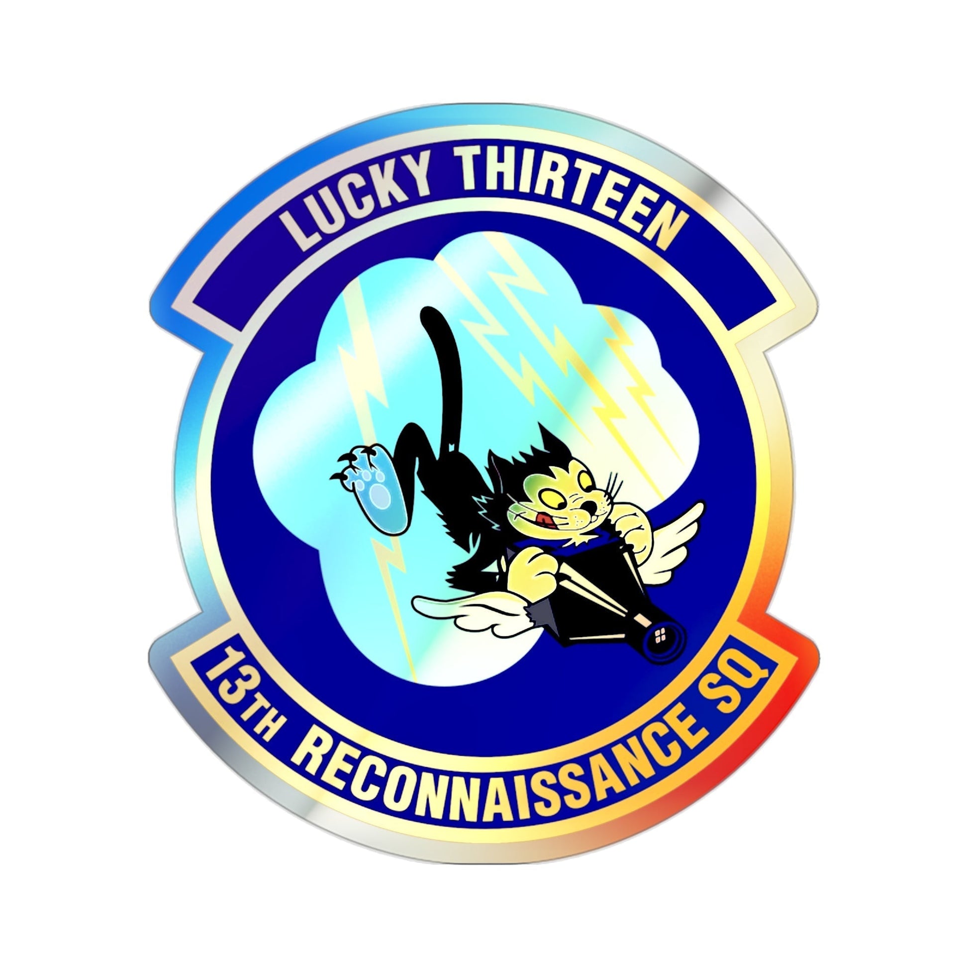 13th Reconnaissance Squadron (U.S. Air Force) Holographic STICKER Die-Cut Vinyl Decal-2 Inch-The Sticker Space
