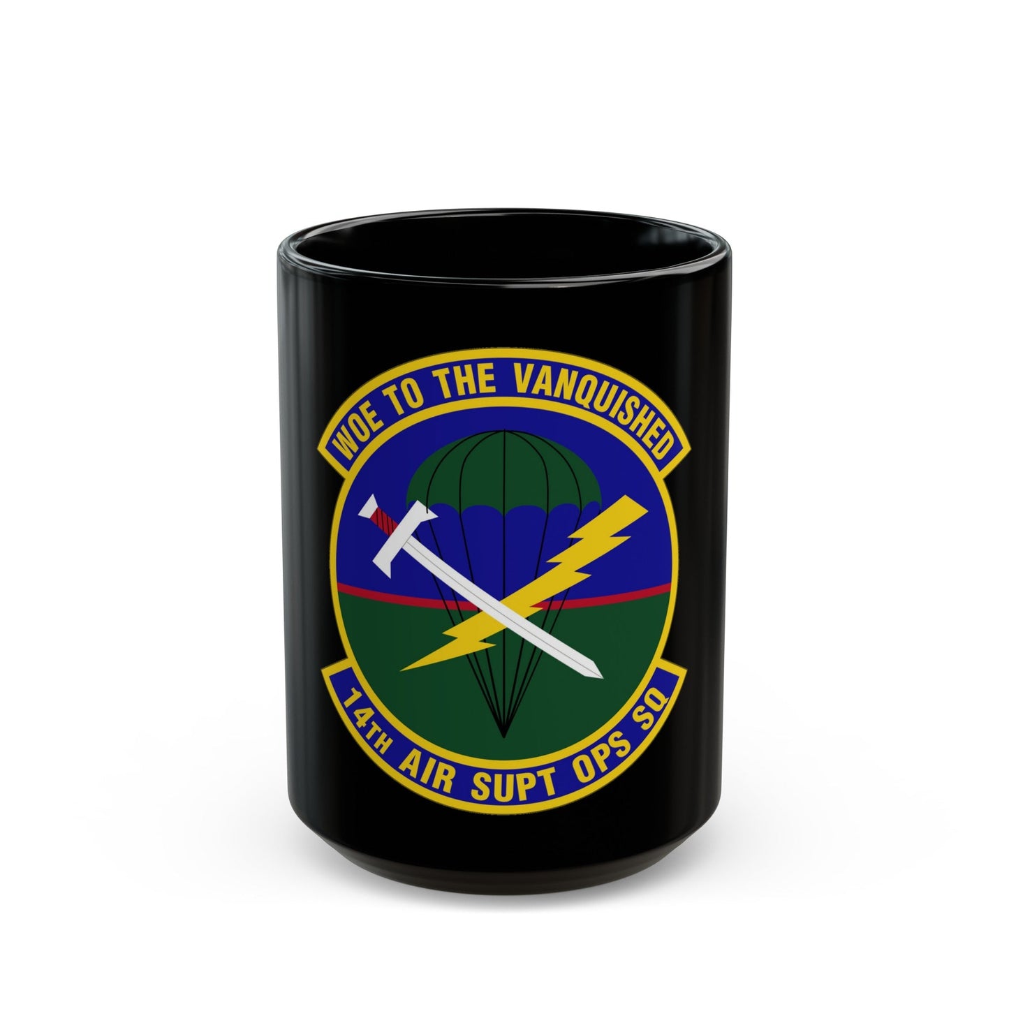 14 Air Support Operations Squadron ACC (U.S. Air Force) Black Coffee Mug-15oz-The Sticker Space