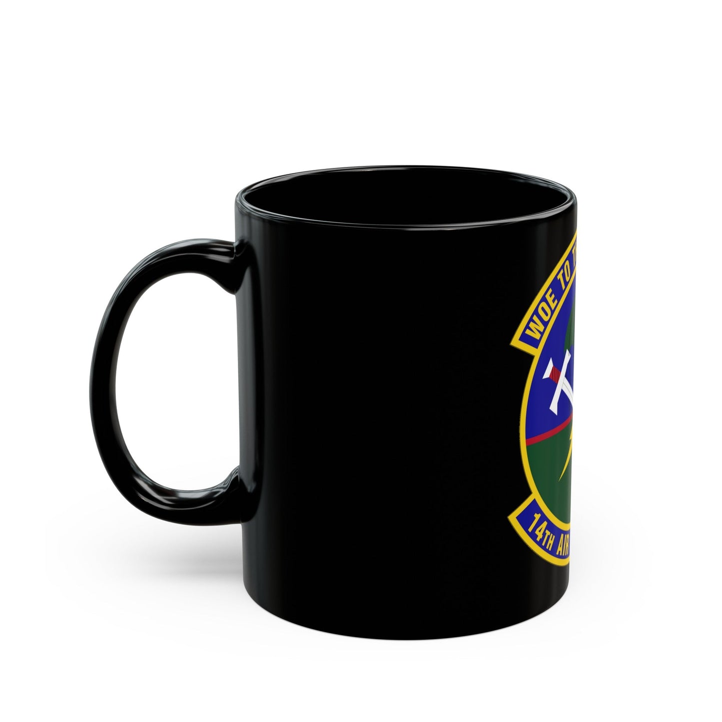 14 Air Support Operations Squadron ACC (U.S. Air Force) Black Coffee Mug-The Sticker Space