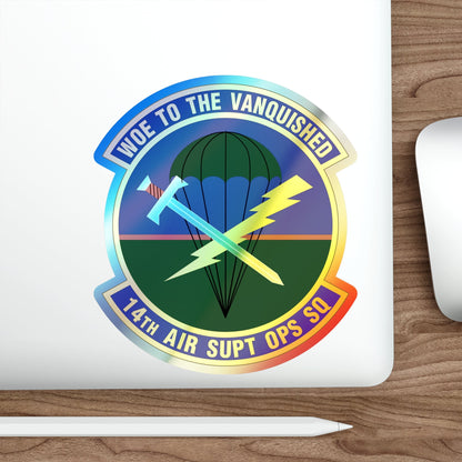 14 Air Support Operations Squadron ACC (U.S. Air Force) Holographic STICKER Die-Cut Vinyl Decal-The Sticker Space