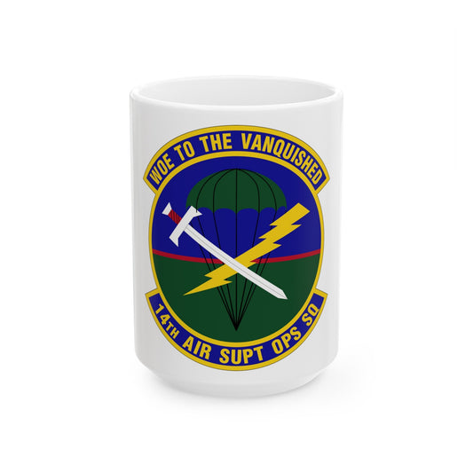 14 Air Support Operations Squadron ACC (U.S. Air Force) White Coffee Mug-15oz-The Sticker Space