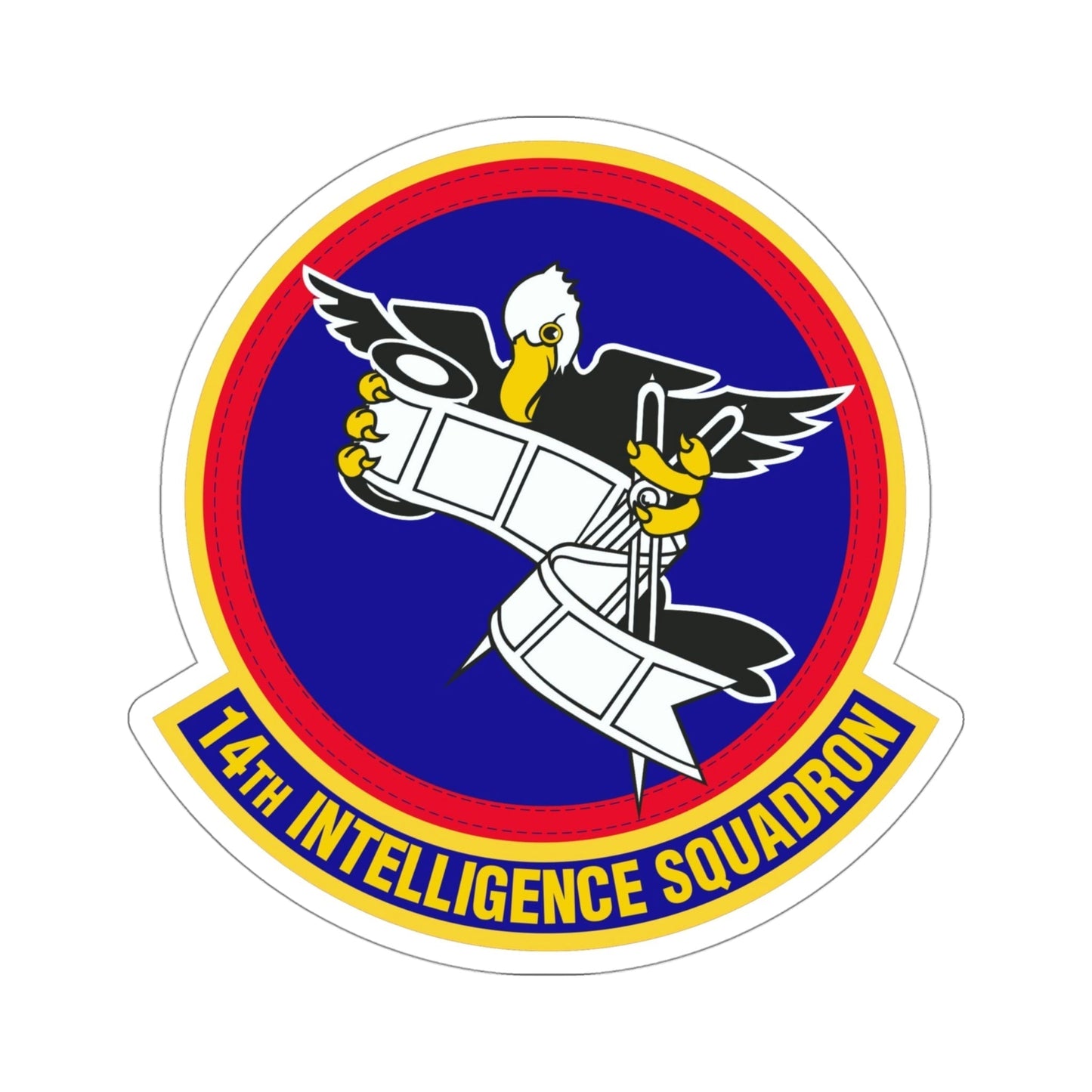 14 Intelligence Squadron AFRC (U.S. Air Force) STICKER Vinyl Die-Cut Decal-4 Inch-The Sticker Space