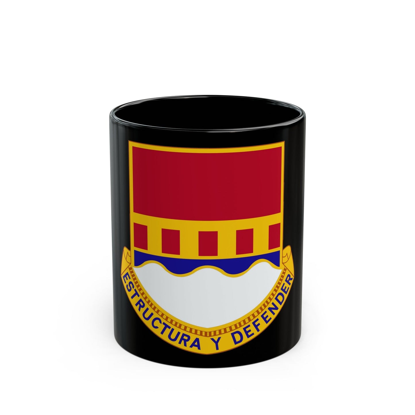 1402 Engineer Battalion (U.S. Army) Black Coffee Mug-11oz-The Sticker Space