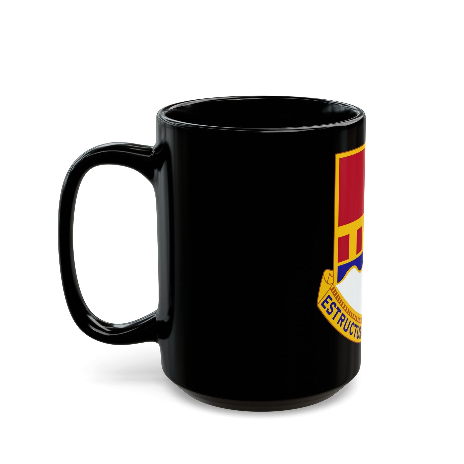 1402 Engineer Battalion (U.S. Army) Black Coffee Mug-The Sticker Space