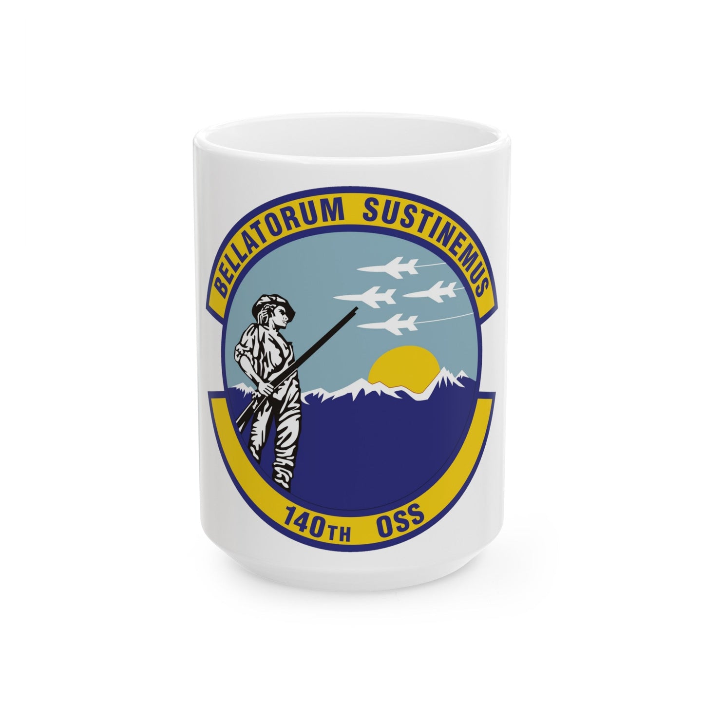 140th Operations Support Squadron (U.S. Air Force) White Coffee Mug-15oz-The Sticker Space