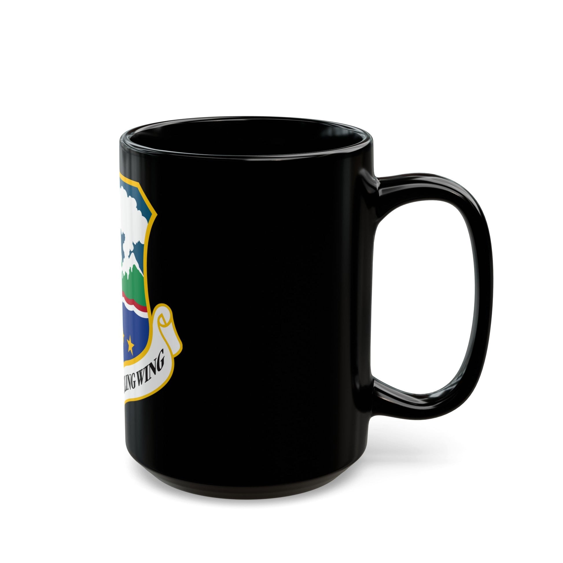 141st Air Refueling Wing (U.S. Air Force) Black Coffee Mug-The Sticker Space