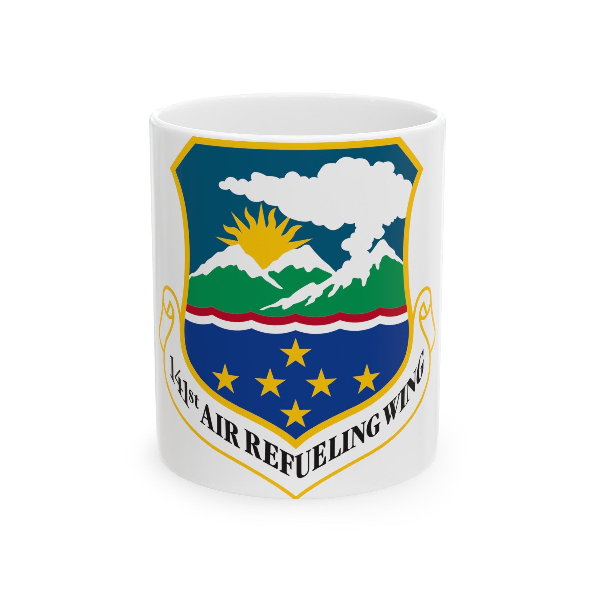 141st Air Refueling Wing (U.S. Air Force) White Coffee Mug-11oz-The Sticker Space