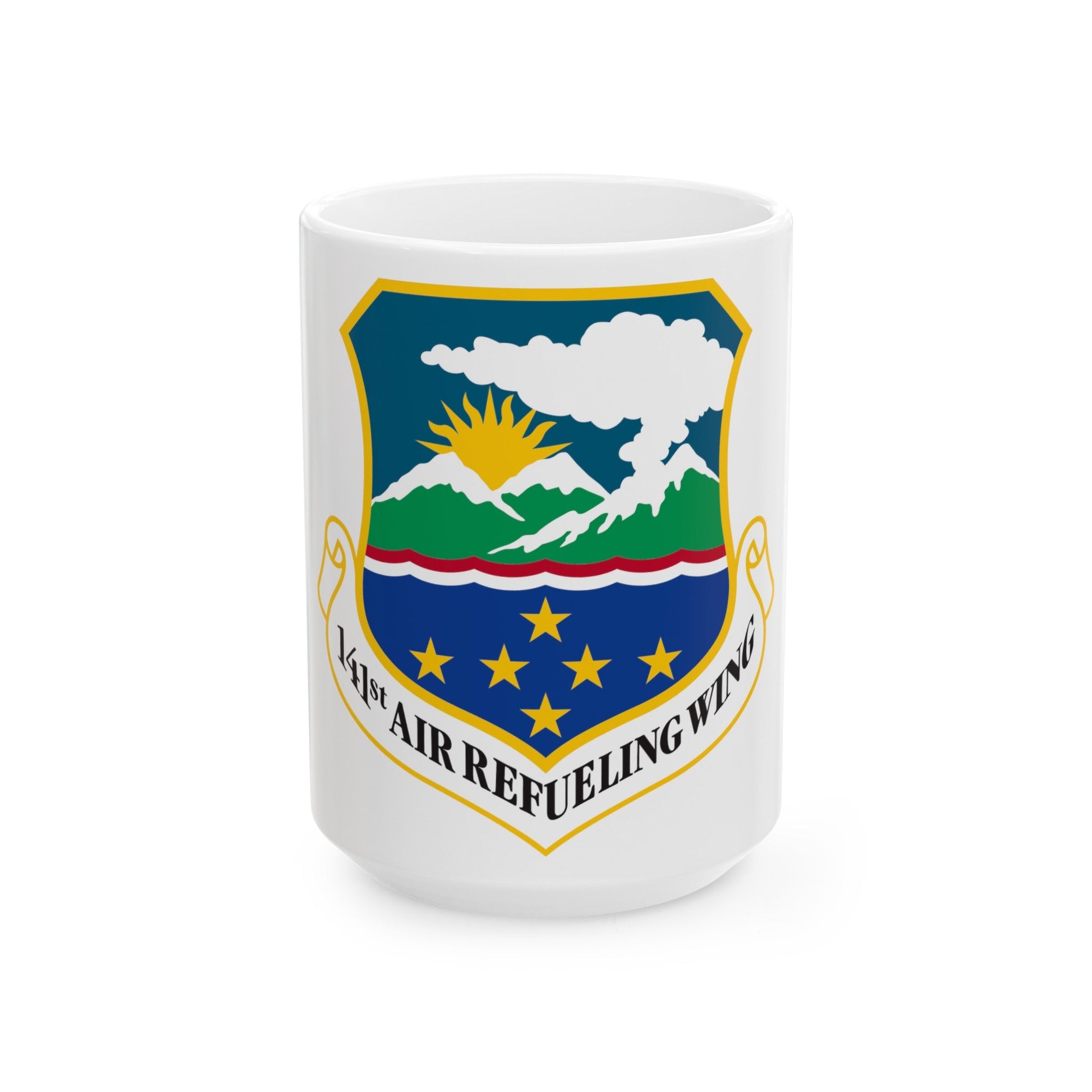 141st Air Refueling Wing (U.S. Air Force) White Coffee Mug-15oz-The Sticker Space