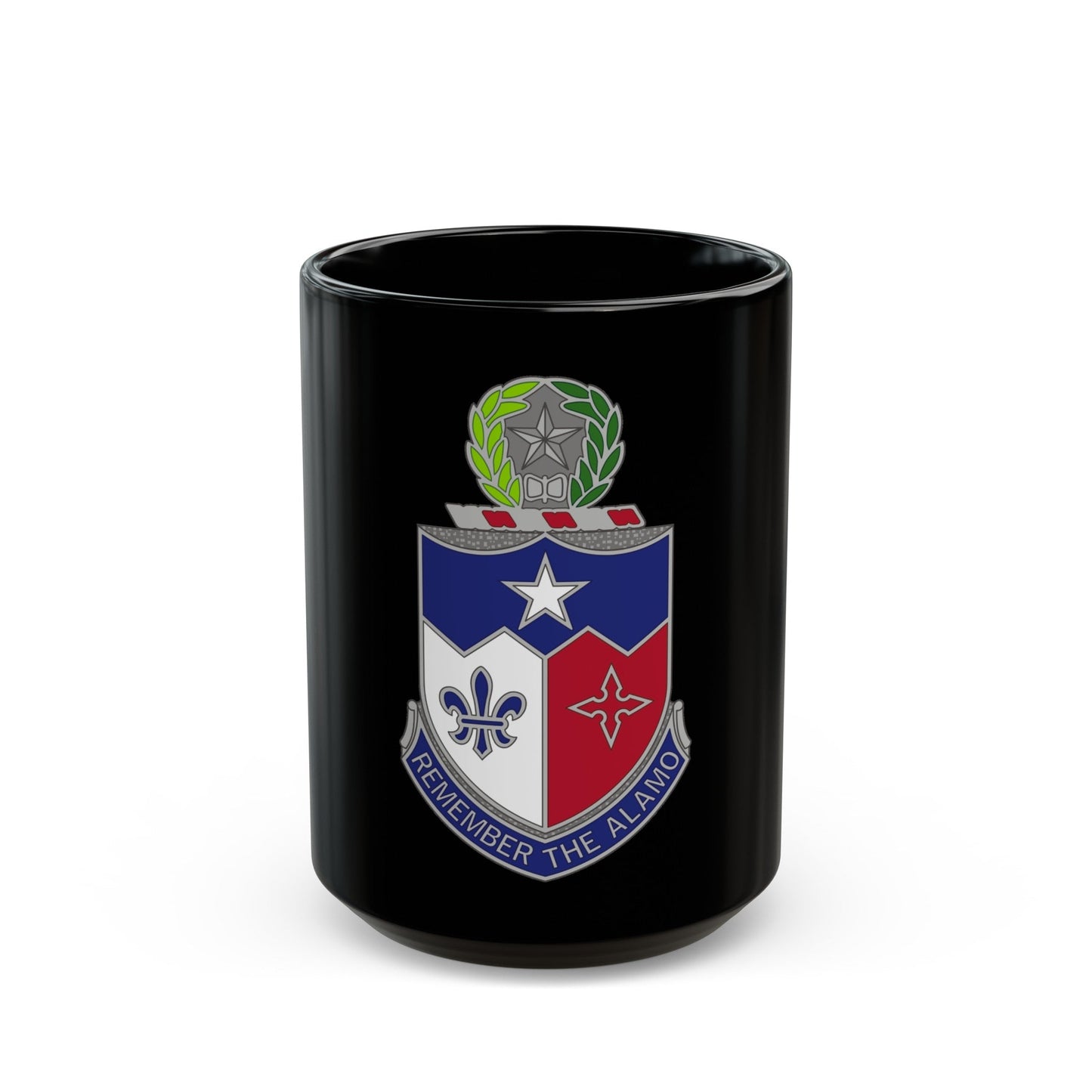 141st Infantry Regiment (U.S. Army) Black Coffee Mug-15oz-The Sticker Space