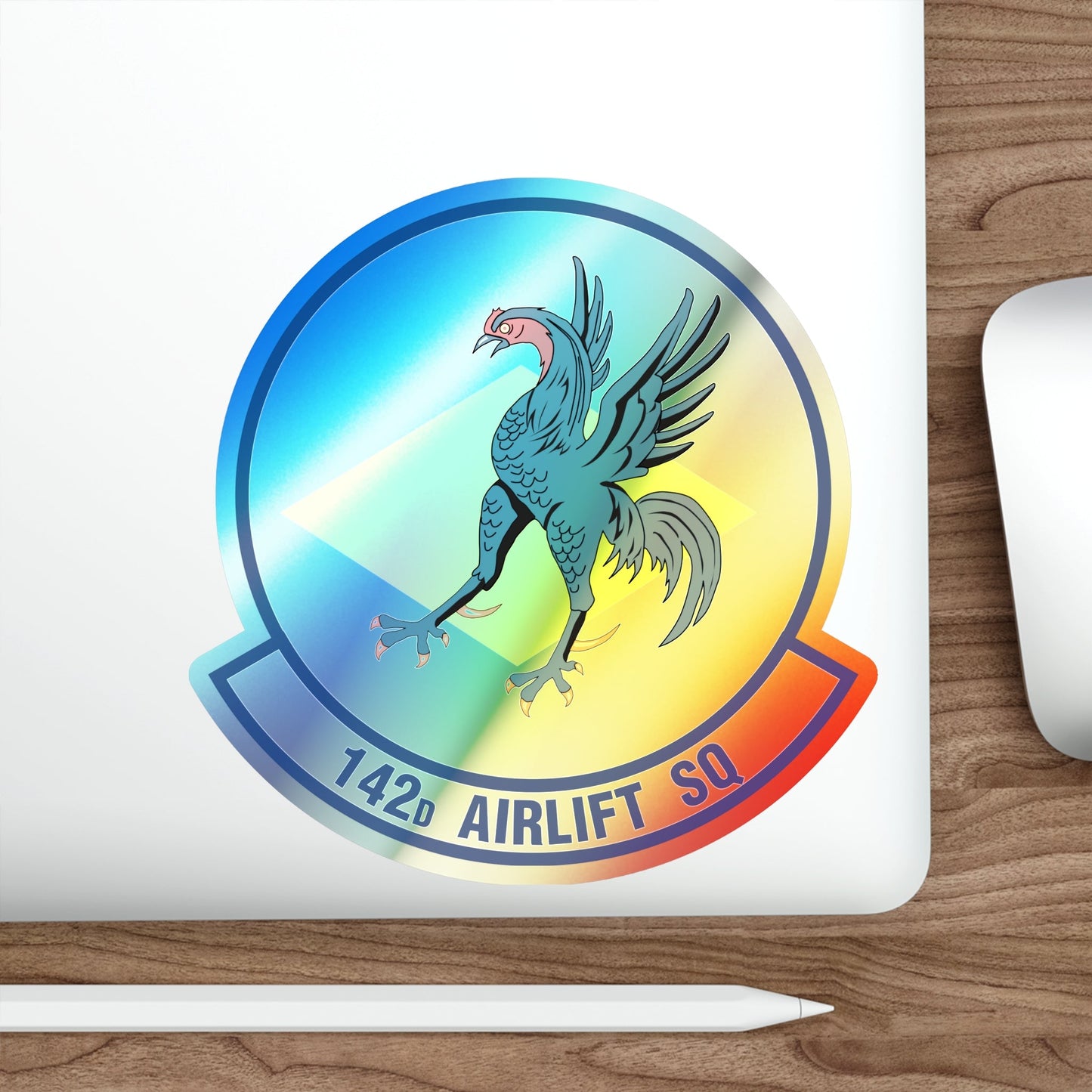 142 Airlift Squadron (U.S. Air Force) Holographic STICKER Die-Cut Vinyl Decal-The Sticker Space