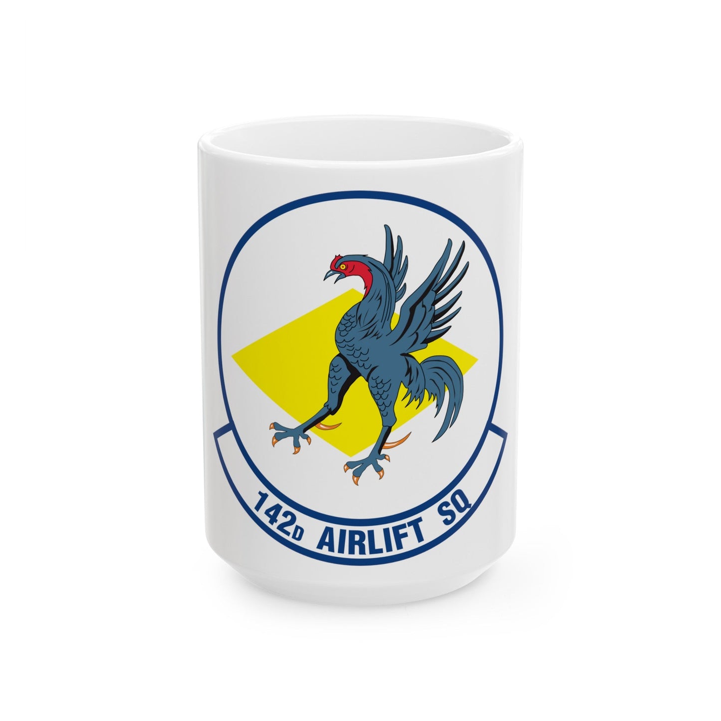 142 Airlift Squadron (U.S. Air Force) White Coffee Mug-15oz-The Sticker Space