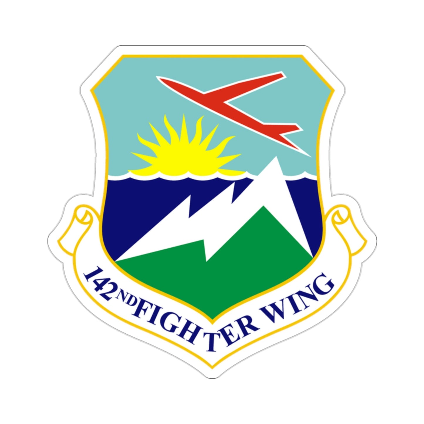 142nd Fighter Wing (U.S. Air Force) STICKER Vinyl Die-Cut Decal-2 Inch-The Sticker Space