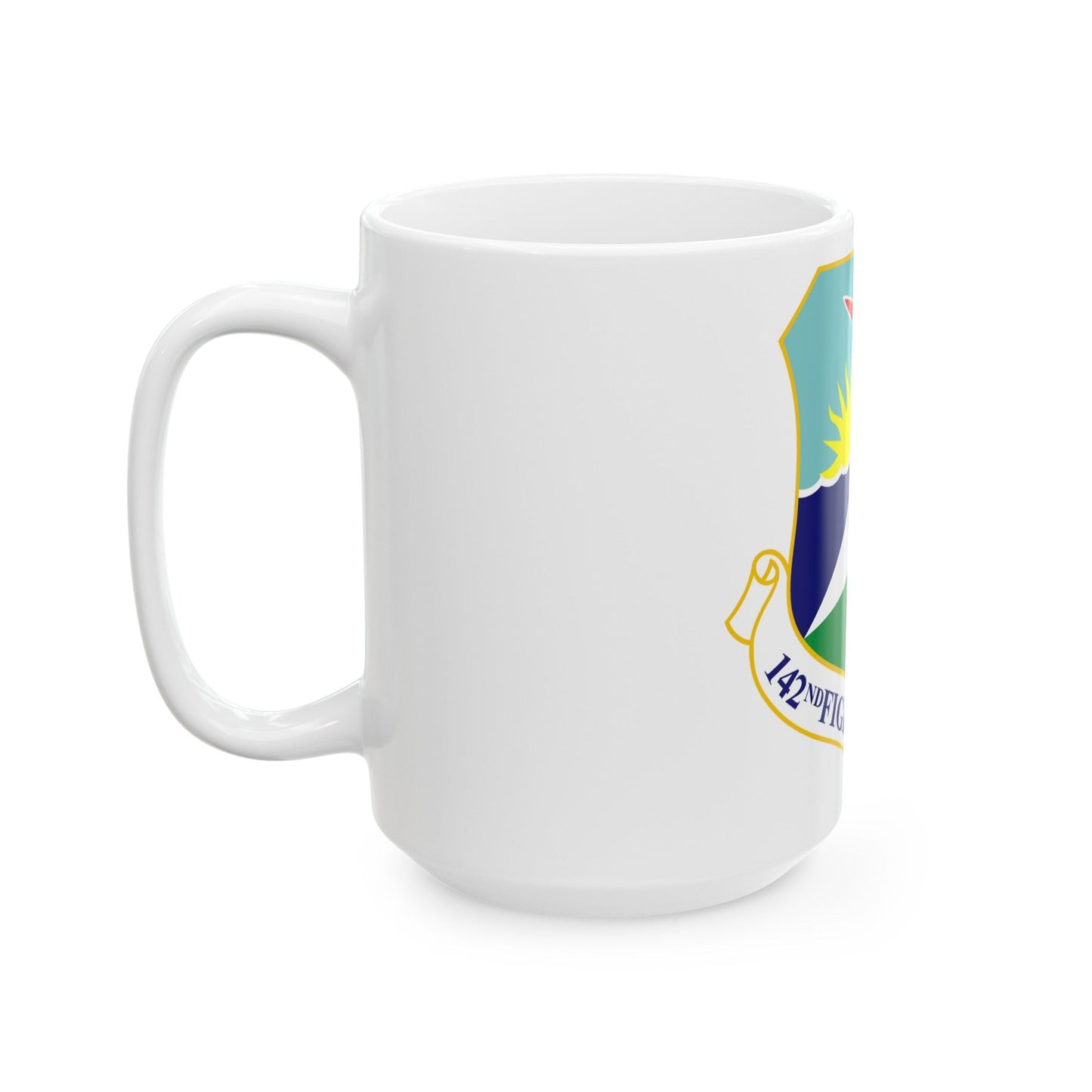 142nd Fighter Wing (U.S. Air Force) White Coffee Mug-The Sticker Space