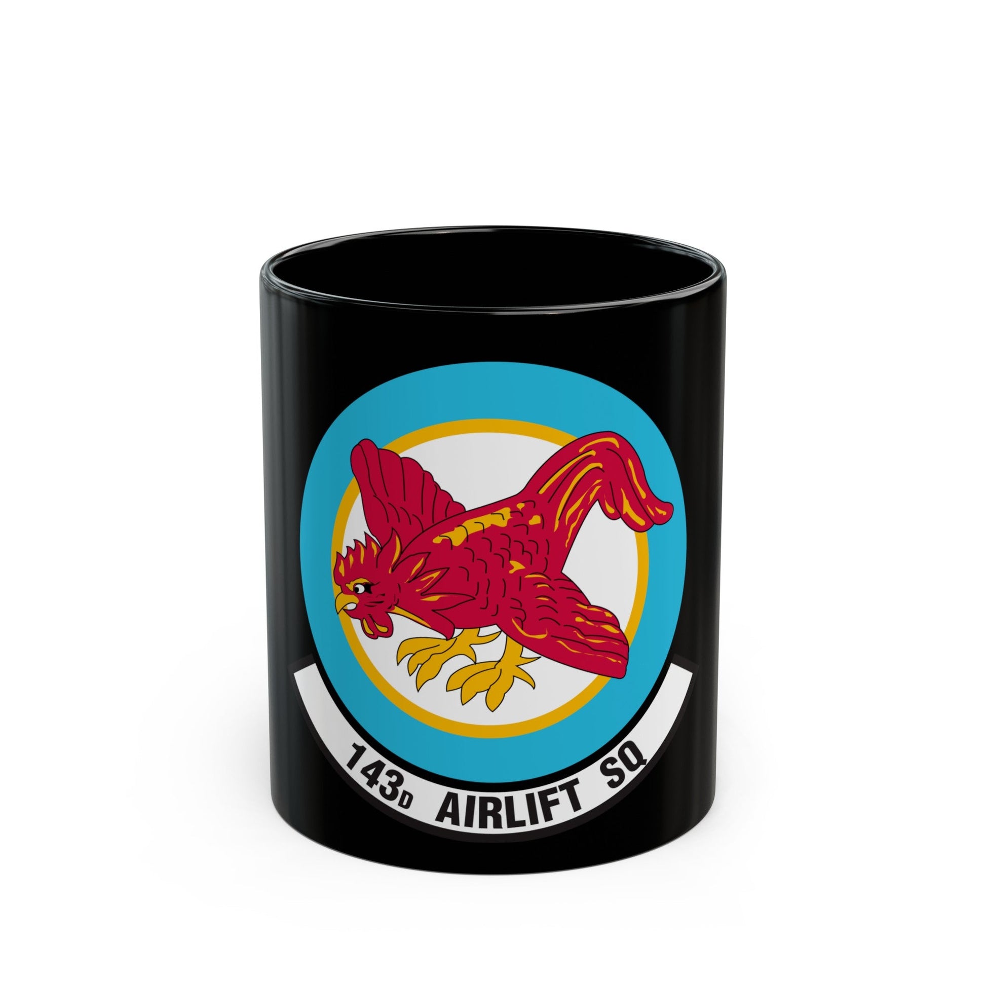 143 Airlift Squadron (U.S. Air Force) Black Coffee Mug-11oz-The Sticker Space
