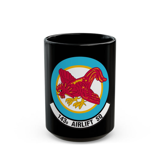 143 Airlift Squadron (U.S. Air Force) Black Coffee Mug-15oz-The Sticker Space
