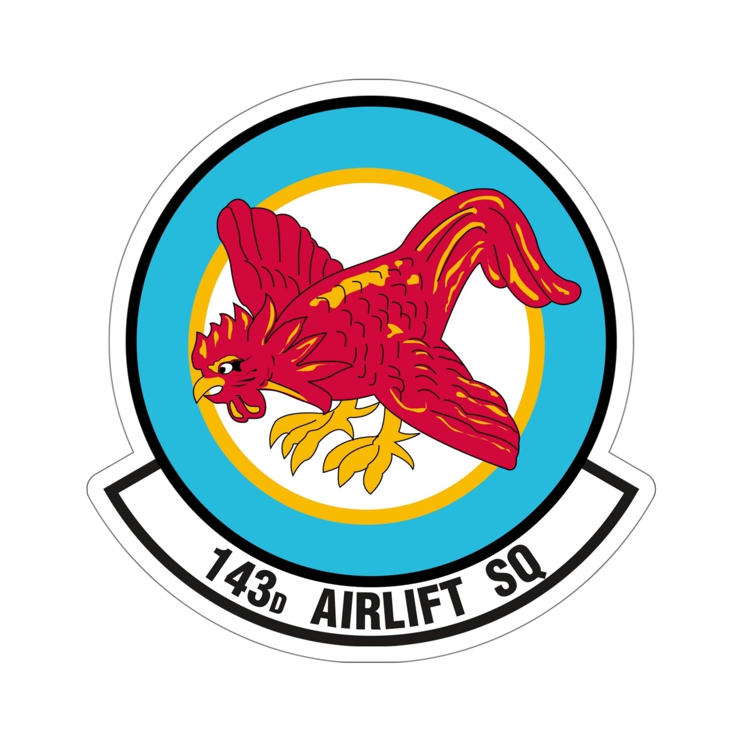 143 Airlift Squadron (U.S. Air Force) STICKER Vinyl Die-Cut Decal-5 Inch-The Sticker Space