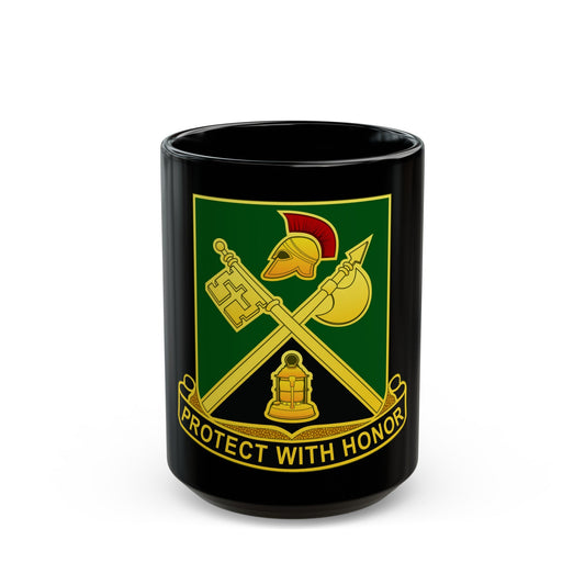 143 Military Police Battalion CAANG (U.S. Army) Black Coffee Mug-15oz-The Sticker Space
