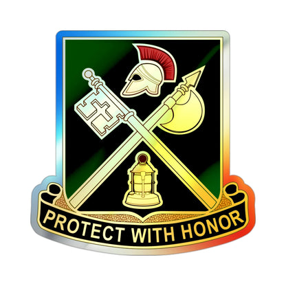 143 Military Police Battalion CAANG (U.S. Army) Holographic STICKER Die-Cut Vinyl Decal-2 Inch-The Sticker Space