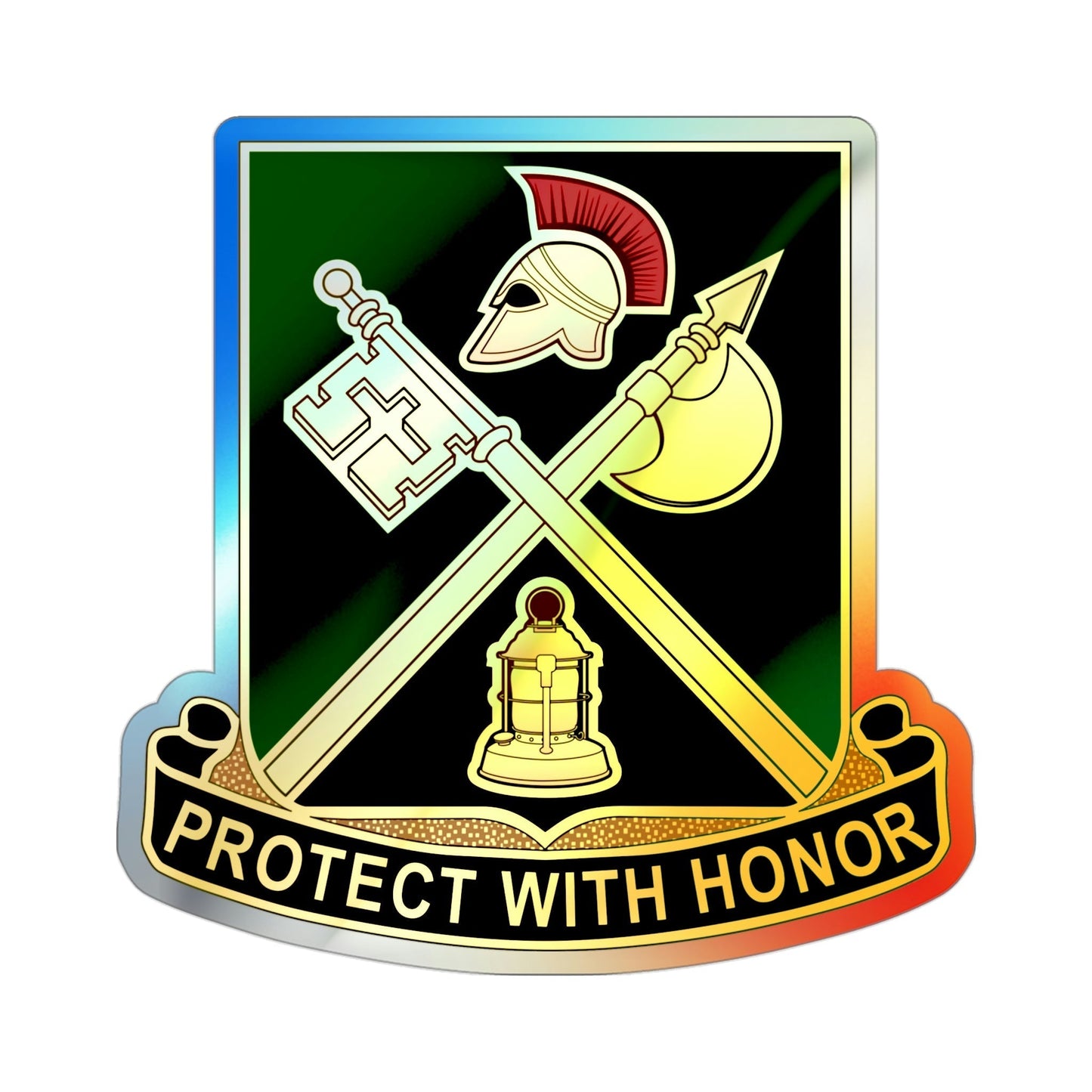 143 Military Police Battalion CAANG (U.S. Army) Holographic STICKER Die-Cut Vinyl Decal-3 Inch-The Sticker Space