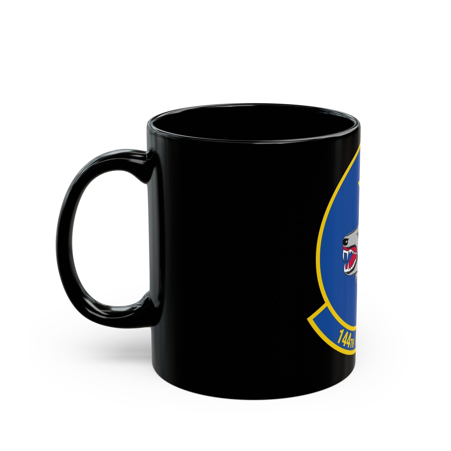 144 Airlift Squadron (U.S. Air Force) Black Coffee Mug-The Sticker Space