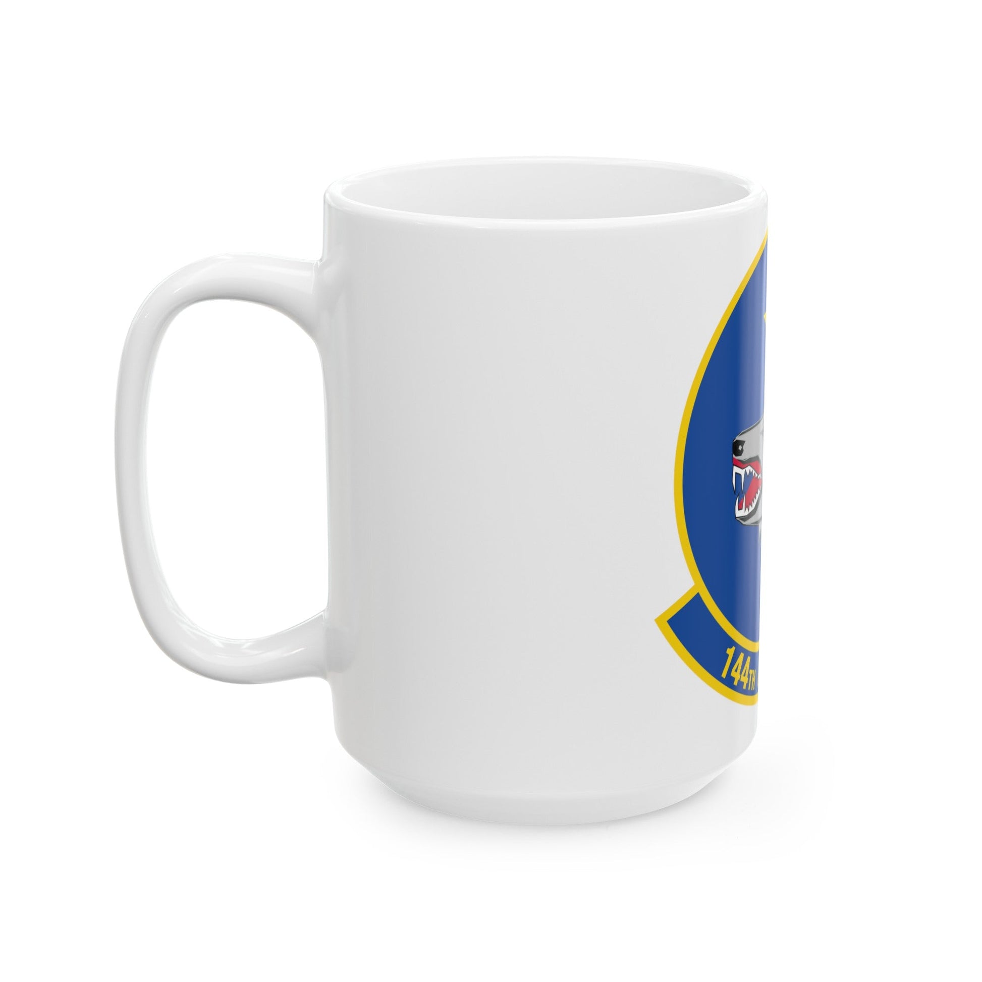 144 Airlift Squadron (U.S. Air Force) White Coffee Mug-The Sticker Space