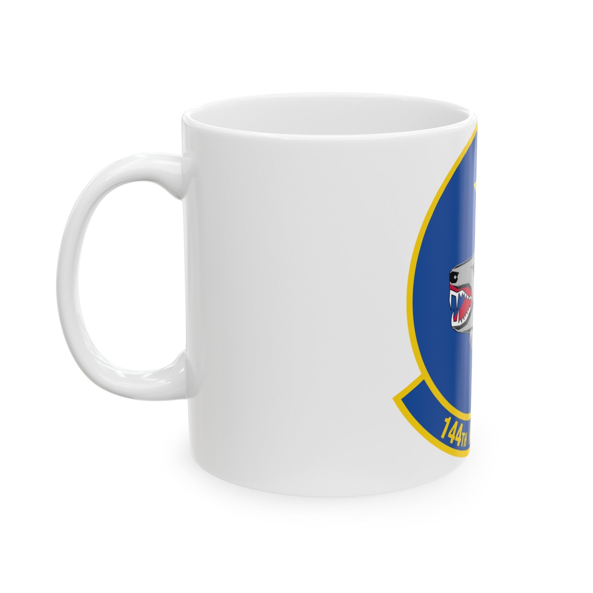 144 Airlift Squadron (U.S. Air Force) White Coffee Mug-The Sticker Space