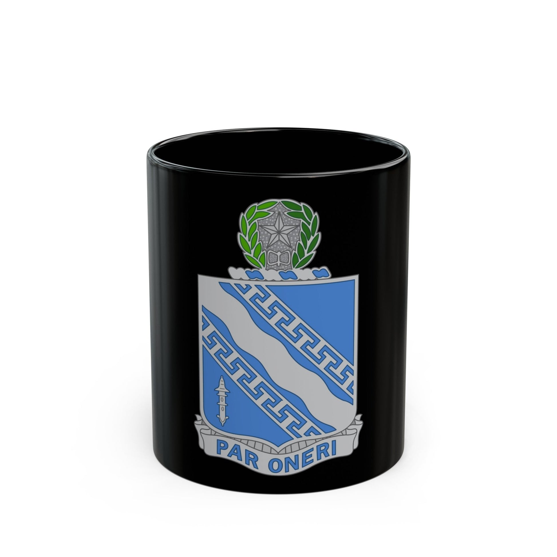 144th Infantry Regiment (U.S. Army) Black Coffee Mug-11oz-The Sticker Space