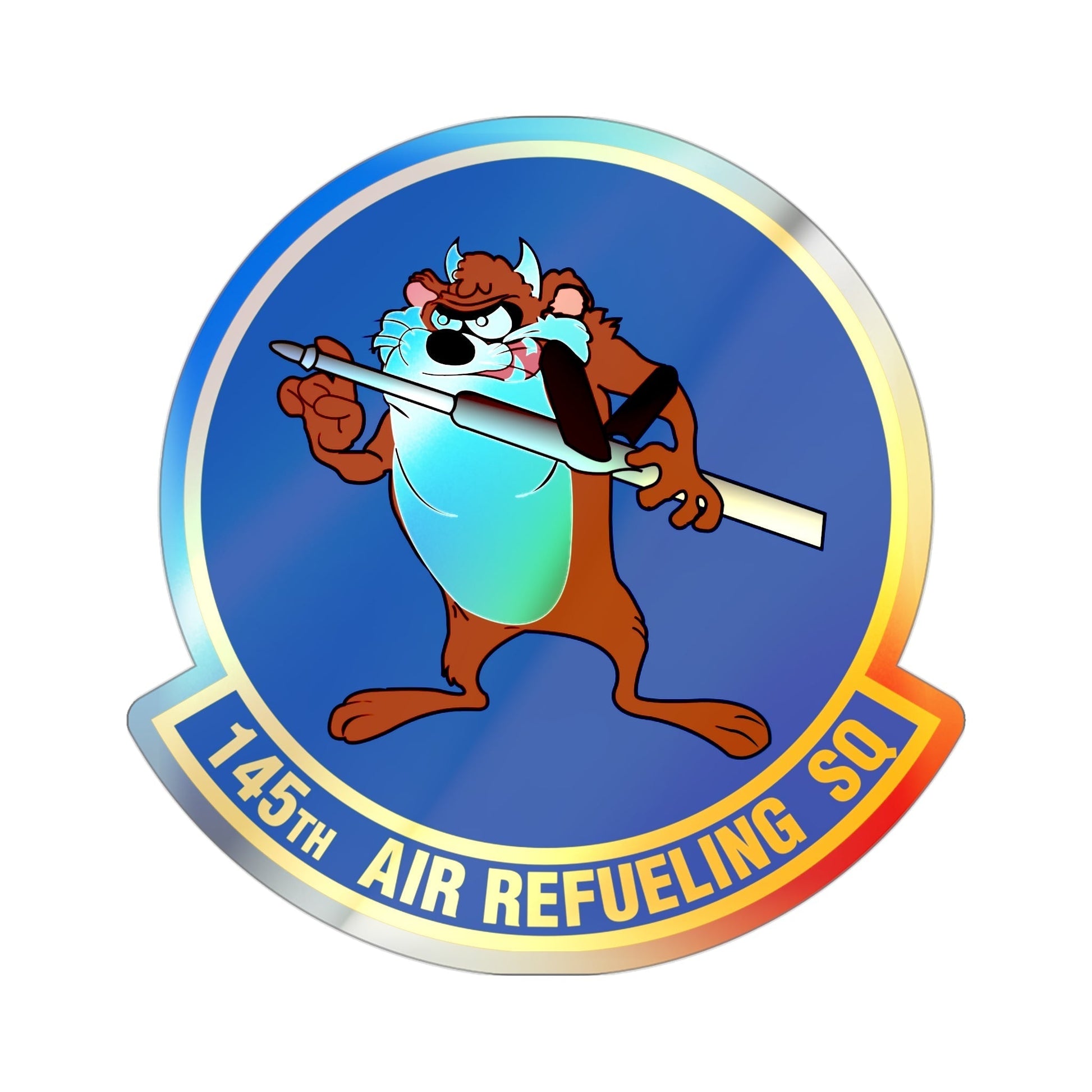 145 Air Refueling Squadron (U.S. Air Force) Holographic STICKER Die-Cut Vinyl Decal-3 Inch-The Sticker Space