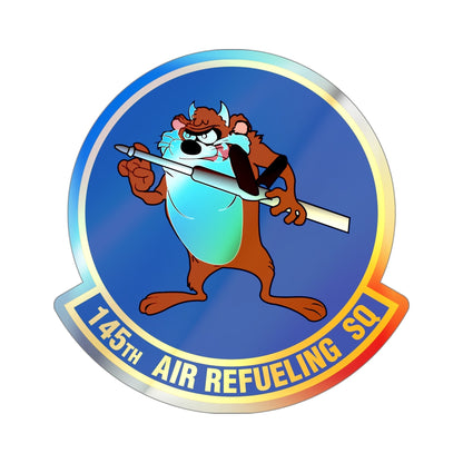 145 Air Refueling Squadron (U.S. Air Force) Holographic STICKER Die-Cut Vinyl Decal-4 Inch-The Sticker Space