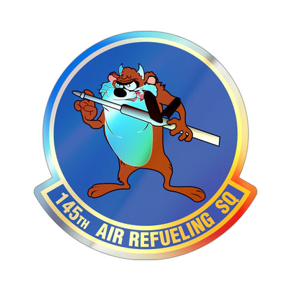 145 Air Refueling Squadron (U.S. Air Force) Holographic STICKER Die-Cut Vinyl Decal-5 Inch-The Sticker Space