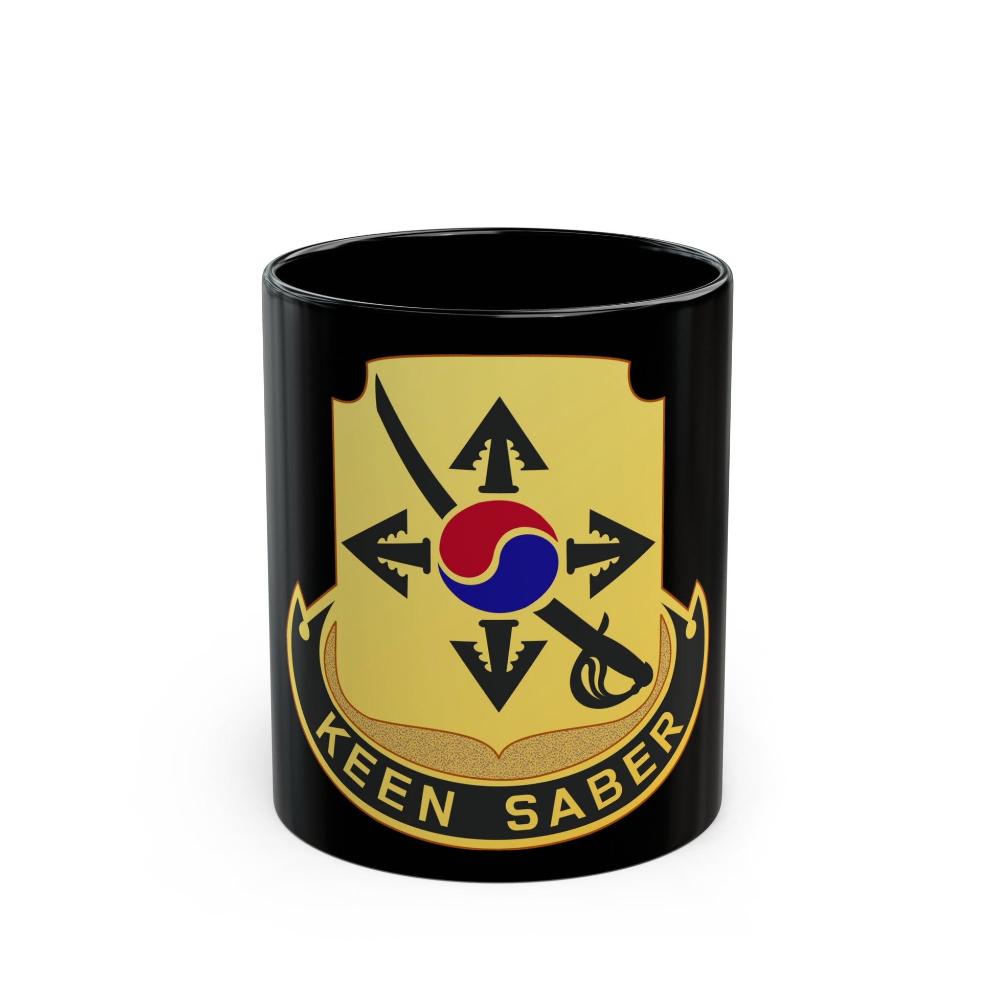 145 Cavalry Regiment (U.S. Army) Black Coffee Mug-11oz-The Sticker Space