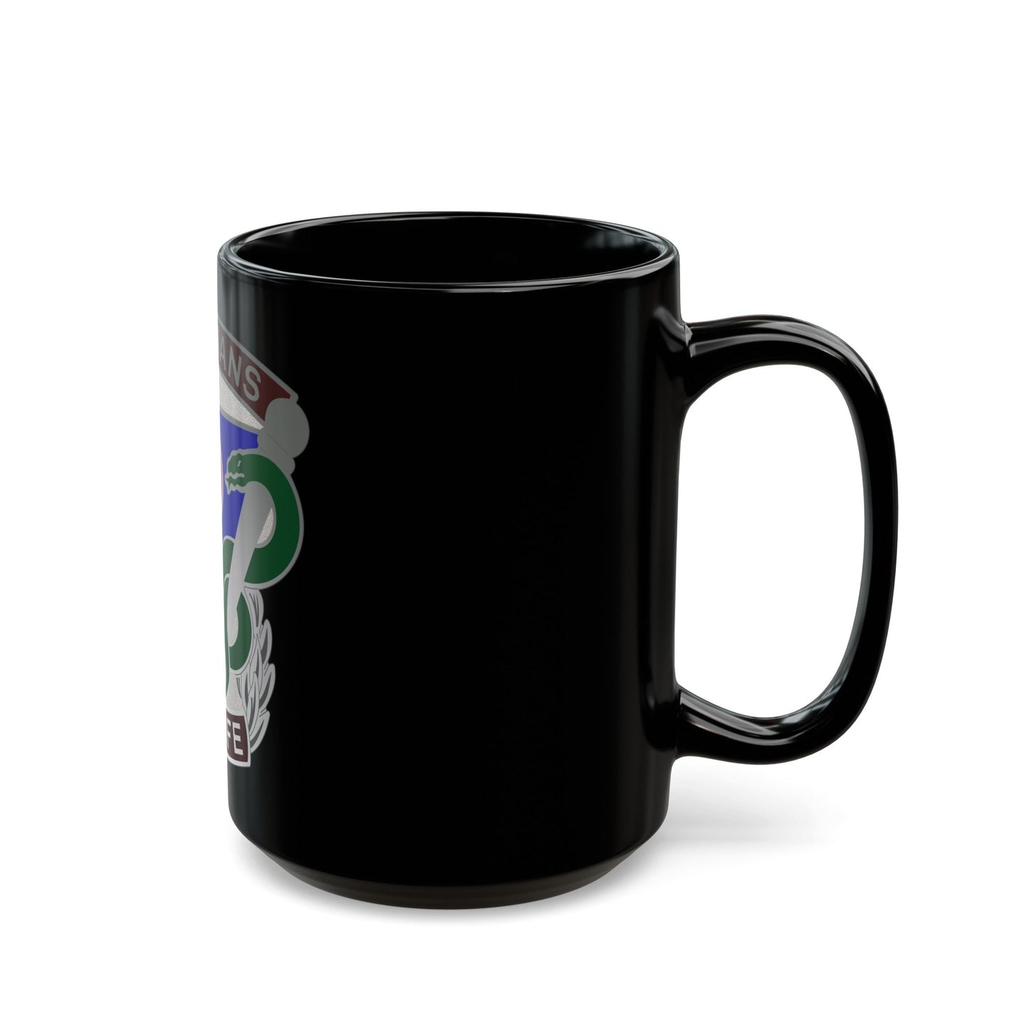 145 Surgical Hospital (U.S. Army) Black Coffee Mug-The Sticker Space