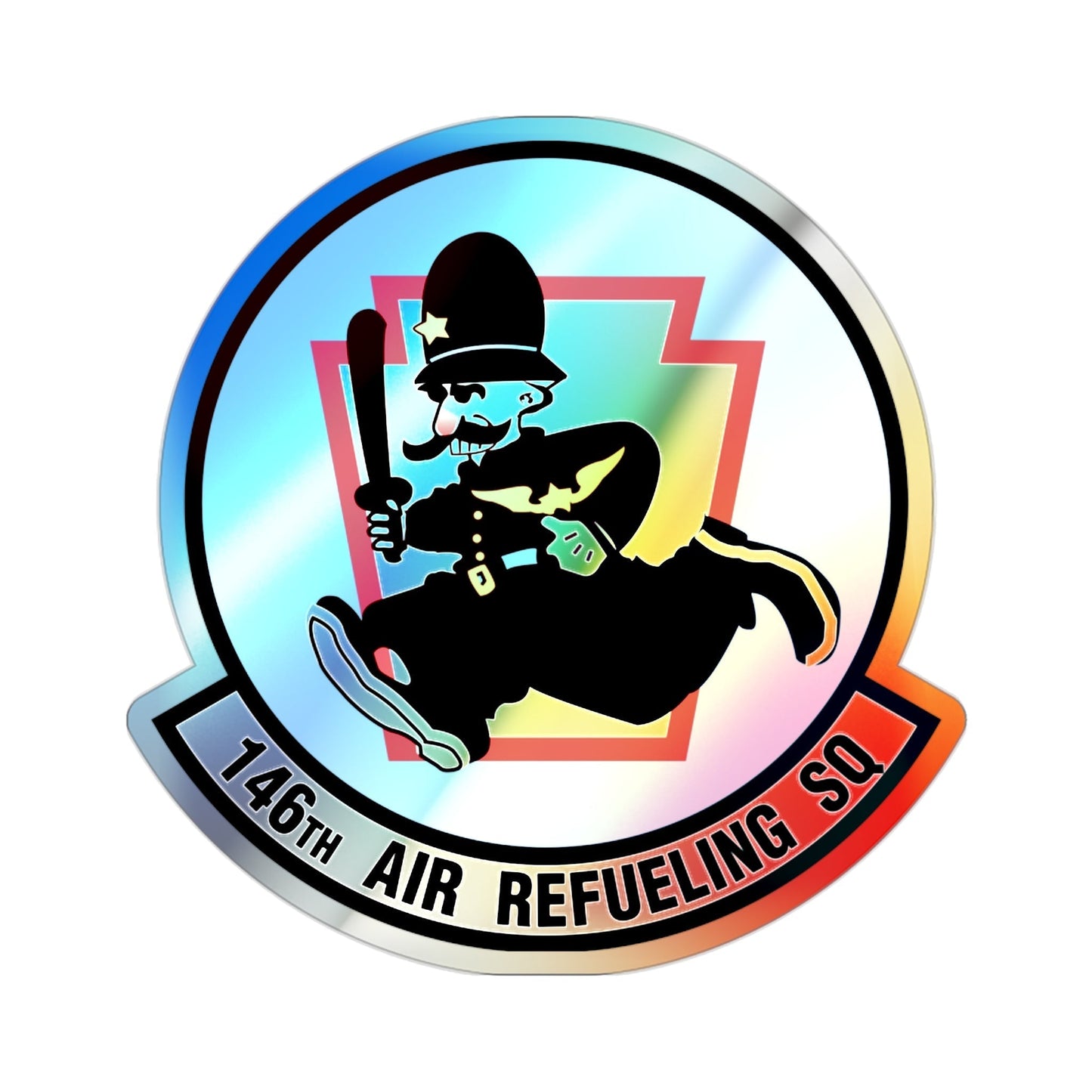 146 Air Refueling Squadron (U.S. Air Force) Holographic STICKER Die-Cut Vinyl Decal-2 Inch-The Sticker Space