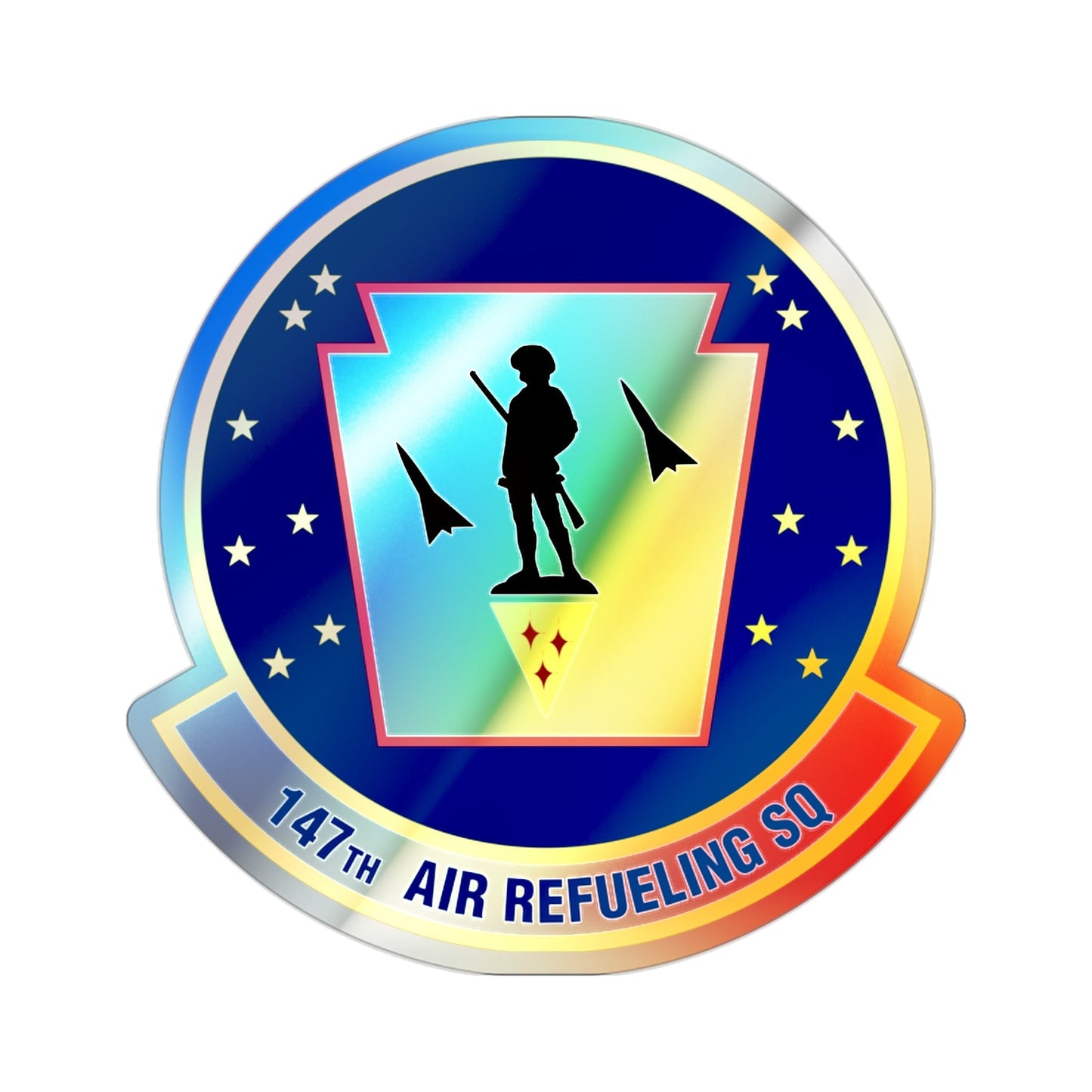 147 Air Refueling Squadron (U.S. Air Force) Holographic STICKER Die-Cut Vinyl Decal-2 Inch-The Sticker Space