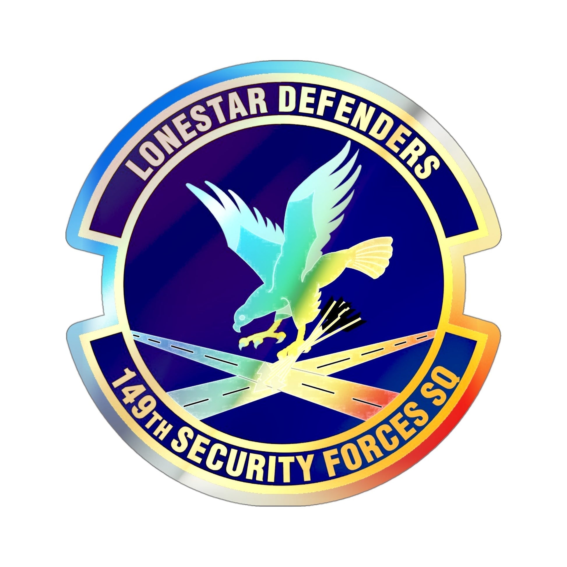 149th Security Forces Squadron (U.S. Air Force) Holographic STICKER Die-Cut Vinyl Decal-4 Inch-The Sticker Space