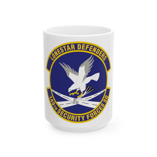 149th Security Forces Squadron (U.S. Air Force) White Coffee Mug-15oz-The Sticker Space