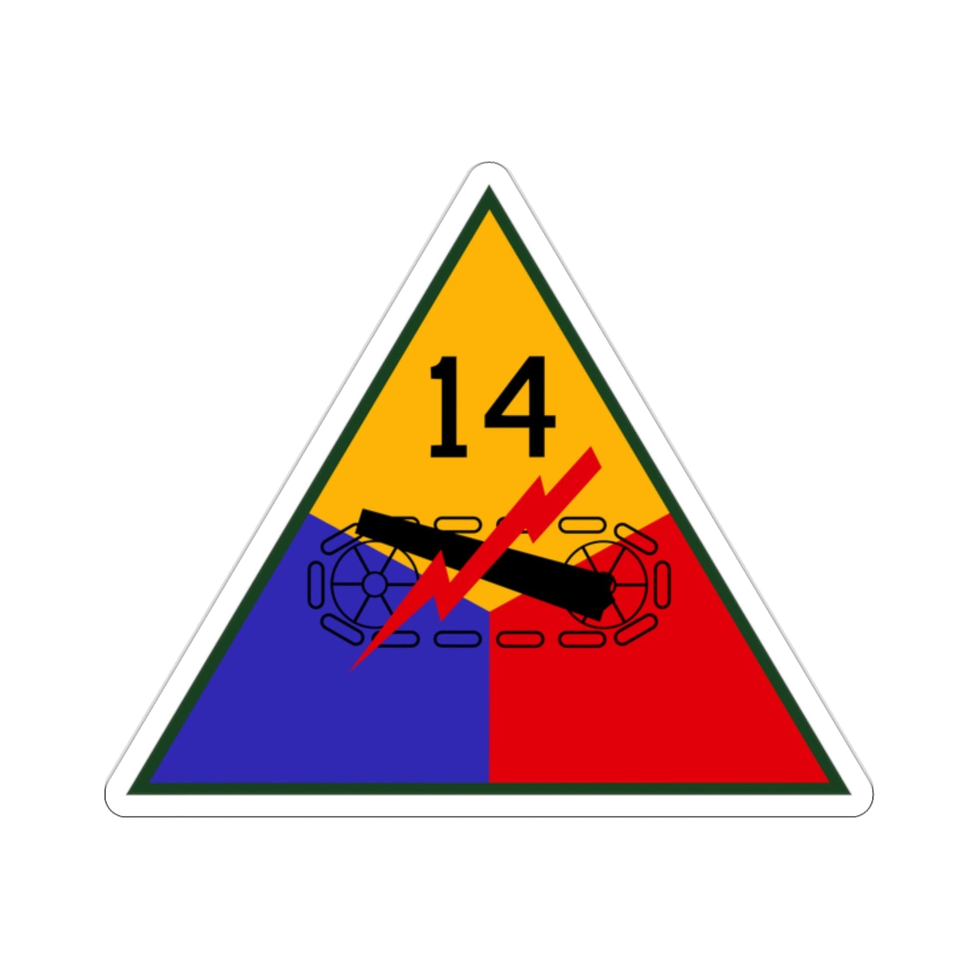 14th Armored Division (U.S. Army) STICKER Vinyl Die-Cut Decal-2 Inch-The Sticker Space