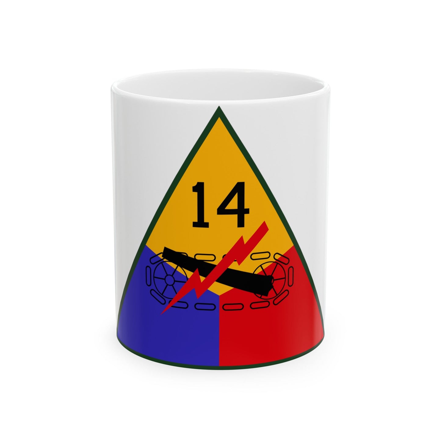 14th Armored Division (U.S. Army) White Coffee Mug-11oz-The Sticker Space
