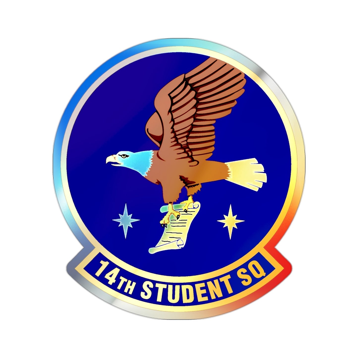 14th Student Squadron (U.S. Air Force) Holographic STICKER Die-Cut Vinyl Decal-2 Inch-The Sticker Space